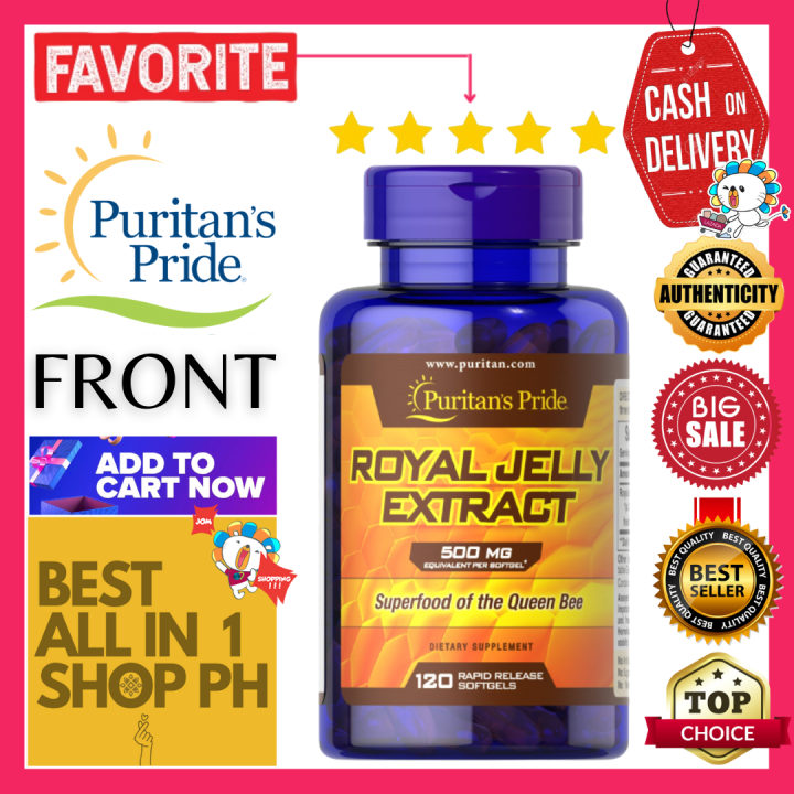 Puritan's Pride Royal Jelly Extract 500 mg, 120 Rapid Release Softgels