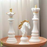 Resin International Chess Figurine Home Desktop Ornament King Knight Sculpture Modern Interior Living Room Decoration Gifts