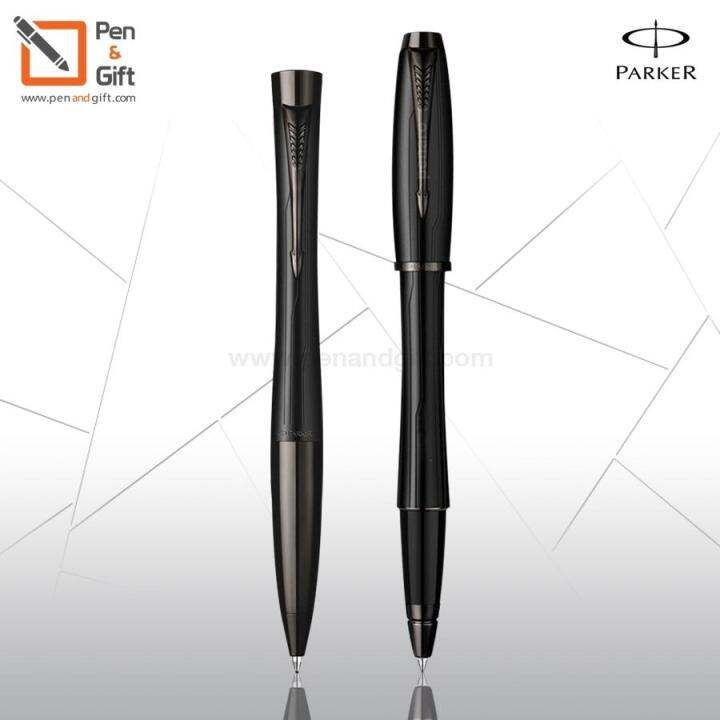 parker-urban-premium-matte-black-ballpoint-pen-rollerball-pen-set-ชุดปากกาลูกลื่น-โรลเลอร์บอล-เออร์เบิน-พรีเมี่ยม-สีดำแมต-ของแท้100-penandgift