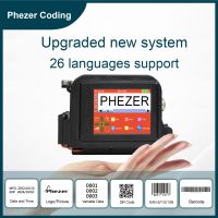 Phezer 30ภาษา12.7/25.4มม. บาร์ QR เครื่องปริ้นเล็กพกพา Pc11plus รหัสวันที่โลโก้วันหมดอายุป้ายเครื่องพิมพ์อิงค์เจ็ทมือถือ J136