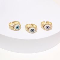 HaHaGirl New Fashion Classic Vintage Evil Eye Finger Ring for Women Eyeball Punk Goth Jewellery Halloween Gift Adjustable Ring