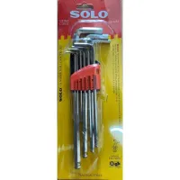 SOLO หกเหลี่ยม9ตัวชุด หัวบอล 6 เหลี่ยม หัวบอลยาว รุ่น 21122-9 ของแท้ ส่งด่วน ส่งไว