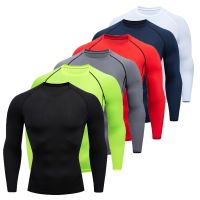 Men Workout Long Sleeve T- shirt Spring Autumn Gym Running Sport Mens T-shirts Fitness Sportswear Outdoor Tops For Men Clothes