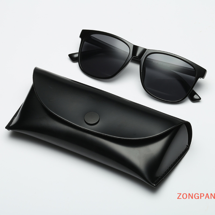 zongpan-1ชิ้นเคสแว่นตาหนังที่ทนทาน-กระเป๋าใส่แว่นกันแดดสีทึบกล่องใส่แว่นตาน้ำหนักเบาพกพาสะดวก