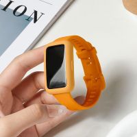 สายนาฬิกาข้อมือซิลิโคน แบบเปลี่ยน สําหรับ huawei band 7 6 huawei Smart Sports Bracelet 7 6 pro 【QYUE】