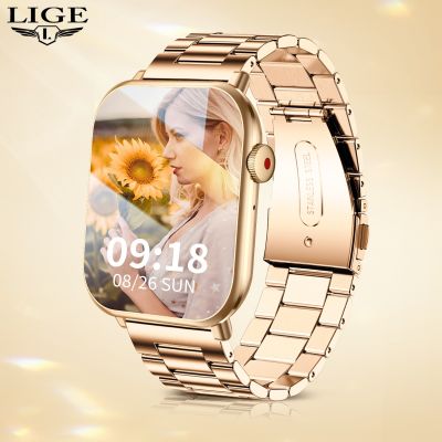 ✶ LIGE New Women Smart Watch For Men Body Temperature Sports Fitness Watches Waterproof Bluetooth Call Digital Smartwatch Ladies