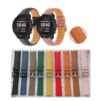 20mm 22mm pasek z prawdziwej skóry pasek dla Garmin Forerunner 245M 645M pasek do smarwatcha dla Vivoactive 3 trener muzyka Venu