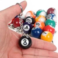 Fashion Creative Billiard Pool Keychain Table Ball Key Ring Lucky Black No.8 Key Chain Resin Ball Jewelry Accessories Gifts