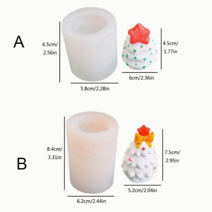 willis-แม่พิมพ์ซิลิโคน-รูปต้นคริสต์มาส-ดาว-โบว์-สีขาว-ไม่เหนียวติด-สําหรับทําสบู่-ลูกอม