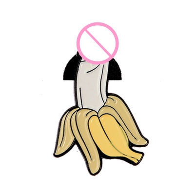 เข็มกลัดรูปกล้วยมีคลื่นแรงโน้มถ่วงสำหรับทุกเพศ,เข็มกลัดปักหมุดเข็มกลัดรูปกล้วยแบบตลกๆสำหรับตกแต่งเสื้อผ้าด้วยไฟฟ้า