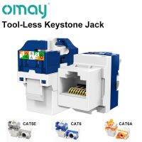 OMAY แจ็คหลัก RJ45เครื่องมือ CAT6 CAT5E CAT6A ฟรีอะแดปเตอร์โมดูลไม่ต้องเจาะลง