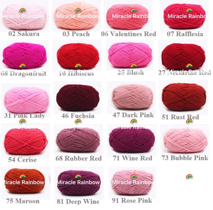 【Ready Stock】5ply 50g Benang Kait Crochet / Knitting Milk Cotton Yarn ...