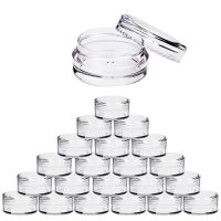 100pcs 2g3g5g10g15g20g Empty Plastic Cosmetic Makeup Jar Pots Transparent Sample Bottles Eyeshadow Cream Lip Balm Container