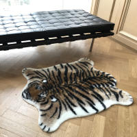 Tiger Soft Carpets for Living Room Bedroom Rugs Home Floor Door Mat Soft Fur Rug Living Room Carpet Artificial Wool Carpet Mats