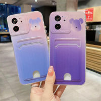 เคสโทรศัพท์ KONSMART สำหรับ Xiaomi 13T Pro 13 Pro 13 Lite 12T Pro 12 Lite 2023หมีแฟชั่นใหม่ล่าสุดเคสใส่โทรศัพท์ป้องกันผู้ถือบัตร TPU แบบนิ่มสำหรับ Redmi 12 4G 5G