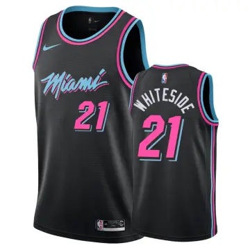 Mens Miami Heat Hassan Whiteside #21 Replica White Swingman Jersey