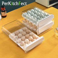 2040 Grids Egg Storage Box Drawer-Type Egg Holder Plastic Egg Tray Containers Kitchen Refrigerator Eggs Transparent Dispenser