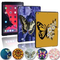 【DT】 hot  Case For Apple iPad 9 10.2" 2021(9th Generation) Shockproof Butterfly Printing Hard Shell Slim Tablet Protective Cover+ Stylus