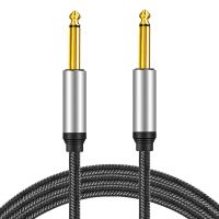 6.5 mm Jack Audio Cable Cotton Braided 6.35 Jack Male to Male Balanced Guitar Cable 1M for Guitar Mixer Amplifier Bass 6.35 mm Professional Audio Acce