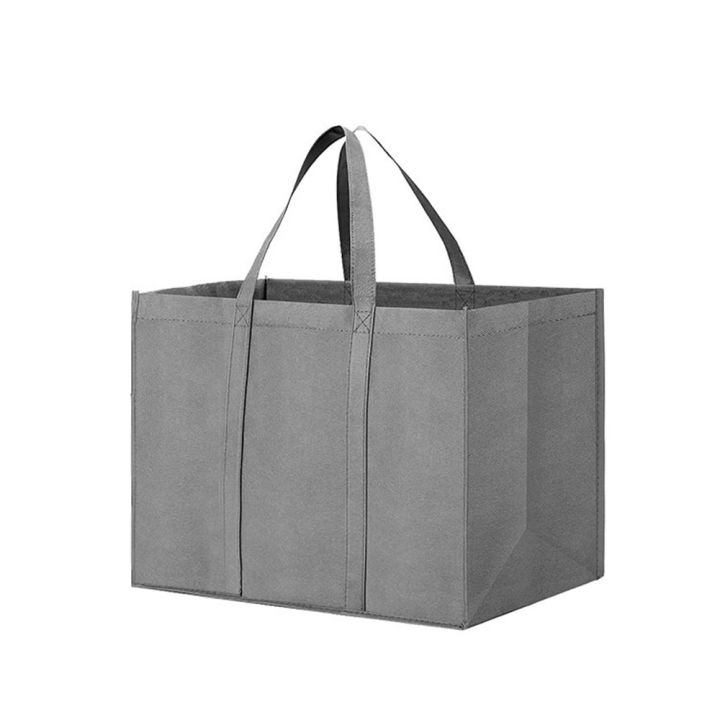 กระเป๋าถือโท้ทร้านขายของชำพับเก็บได้กระเป๋าสะพายไหล่เรียบง่ายถุงช้อปปิ้งที่สามารถนำกลับมาใช้ใหม่ได้