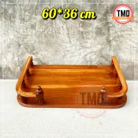 ( Pro+++ ) TMD หิ้งพระโค้งติดผนัง ไม้สักทอง ขนาด 60*36 CM สีย้อม หิ้งวางไอ้ไข่ หิ้งวางพระพุทธรูป ราคาคุ้มค่า ชั้น วาง ของ ชั้นวางของ ไม้ ชั้นวางของ ผนัง ชั้นวางของมินิ