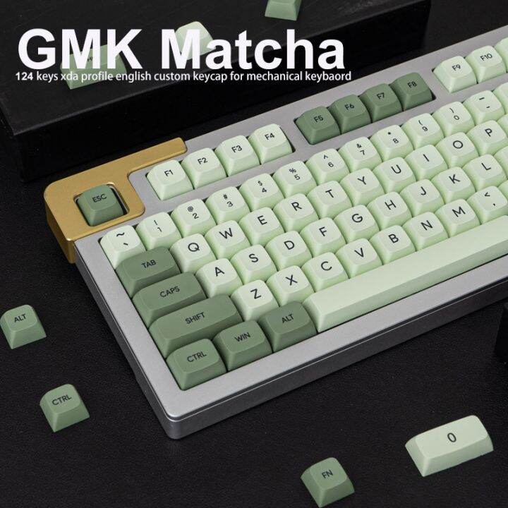 gmk-matcha-126-keys-xda-profile-dye-sub-pbt-keycap-english-japanese-custom-personality-keycaps-for-mechanical-keyboard-gaming-basic-keyboards