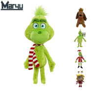 GrinchSanta Plushies การ์ตูนอะนิเมะตัวละครของเล่นตุ๊กตาตุ๊กตานุ่มยัดไส้ตุ๊กตาสำหรับของขวัญคริสต์มาสสำหรับเด็ก