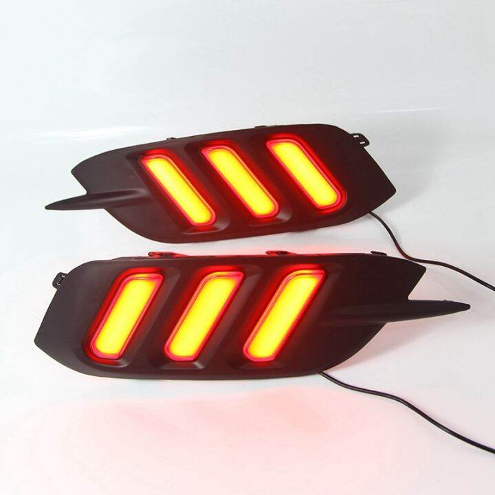 6x-car-led-drl-daytime-running-lights-rear-bumper-brake-light-tail-light-fog-lamp-for-honda-civic-10th-gen-2016-2019