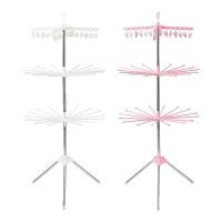 Foldable Drying Rack with Clips 360 Rotatable Tripod Airer for Clothes Indoor Outdoor Laundry Hanger for Towels Socks Underwear Shirts Shorts Bibs Nappies Kids Clothes graceful