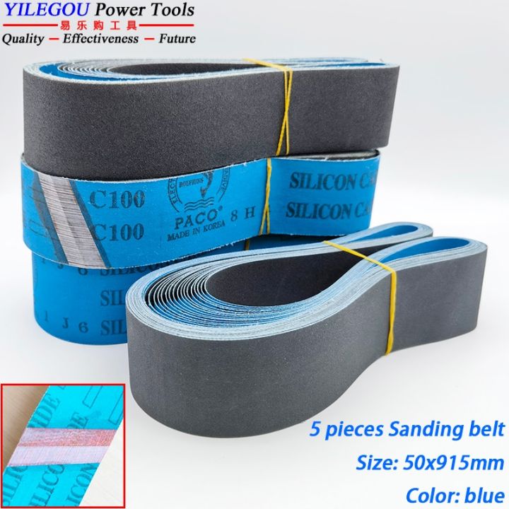 5-pieces-50-x-915mm-sanding-belt-2-x-36-carborundum-sanding-screen-for-metal-915-sanding-bands-with-grit-60-1000-mix-pack