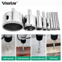 10pcs Diamond Coated Hss Drill Bit Set Tile Marble Glass Ceramic Hole Saw Drilling Bits For Power Tools 3mm-50mm