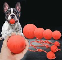 Dog Training Interactive Bite-resistant Rubber Ball With Rope Solid Elastic Ball Teddy Big Dog Horse Dog Molar Toy Ball Pet Toy Toys