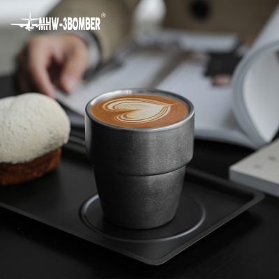 MHW-3ER Double-Layer ถ้วยสแตนเลส Double Layer ฉนวน Tumbler ถ้วยกาแฟแก้วเบียร์กาแฟเครื่องมือ Barista อุปกรณ์เสริม