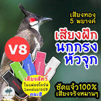 เสียงนกกรงหัวจุกV8 เสียงทอง5พยางค์ เมม/แฟลชไดร์ฟ ฝึกนกกรงหัวจุก มีเก็บเงินปลายทาง เสียงจริง ชัดแจ๋ว 100% ไม่มีโฆษณาแทรก (MP3 เสียงต่อสัตว์)