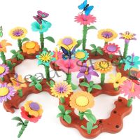 【hot sale】 ☁☄ B02 272pcs Childrens Flower Arrangement Building Block Set Building Garden Educational Toys DIY Assembly Birthday Christmas Gift