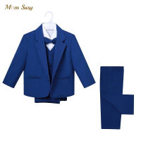 Baby Boy Formal Clothes Set Jacket+Shirt+Vest+Bowtie+Pant 5PCS Infant Toddler Child Clothes Suit Blazer Jacket Baby Clothes 0-2Y