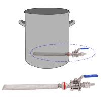 [HOT] Homebrew Weldless Kettle/Keg Convert Kit Quick Disconnect w/ 12 quot; Bazooka Screen Beer Mash Tun 3-piece Ball Valve Kit 304 SSS