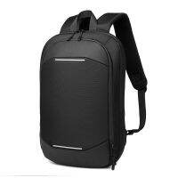 Andralyn Thin Computer Backpack High-Quality Mens Simple Business Backpack Light Leisure Can Expand School Bag