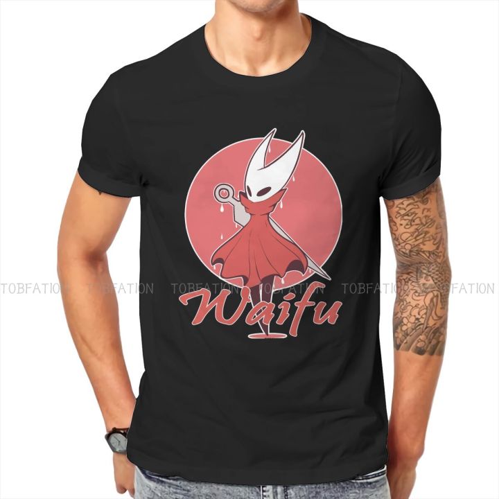 wasp-waifu-o-collar-tshirt-hollow-knight-game-fabric-basic-t-shirt-mens-clothes-fashion-byk-hot-sale-100-cotton-gildan