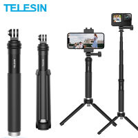 ESIN 0.9เมตร S Elfie ติดพับขาตั้งกล้องที่วางศัพท์อลูมิเนียม Monopod สำหรับ GoPro 11 10 9 8 DJI การกระทำ2 3 Insta360 X2 X3