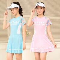 ชุดว่ายน้ำเด็กผู้หญิงและเด็กผู้หญิง Princess Dress New Big Children S Swimsuit Girls Hot Spring Training Swimsuit