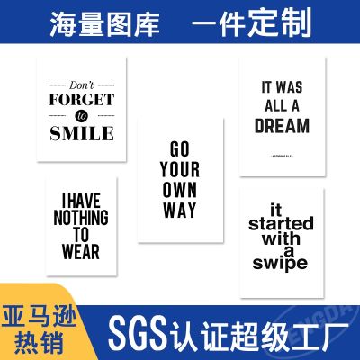 [COD] AliExpress New English Inspirational Phrase Poster Room Background Painting Cross-border