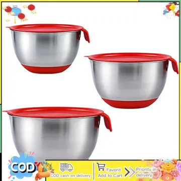 Nesting Mixing Bowls 5PCS Nesting Mixing Bowls Stainless Steel Microwavable  Kitchen Food Containers With Airtight Lids Machine