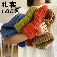 [COD] Huge wool cap goddess knitting needle hat ear protection warm show face autumn and winter hood soft