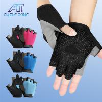 hotx【DT】 Breathable Gloves Gym Weightlifting Thin Non-slip Half Cycling Training