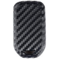 Silicone Carbon Fiber Pattern Car Key Case, Key Chain Protective Cover for Honda CRVs Ten Generation Civic Accord