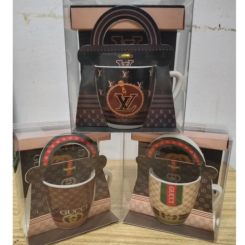 Gucci LV LOUIS VUITTON Cup COD Drinking Glasses Christmas Gift Items Coffee  Cup/Mug/Tasa/Baso ST-35