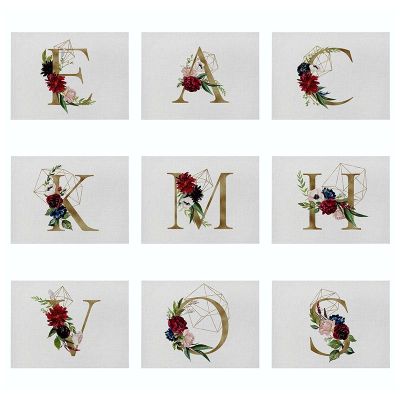 【CC】 Letters Placemat Flowers Table Mats Coasters