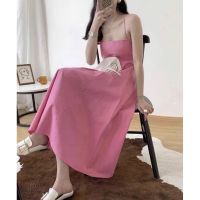 ซื้อวันนี้จัดส่งฟรี พรี So pink Dresss สีสวยมาก ซิปซ่อนข้างค่า ลดทันที 30%