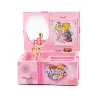 Dancing Princess Music And Dancing Ballerina Rotating Musical Box PLastic Jewelry Storage Box Plastic Exquisite Musical Boxes